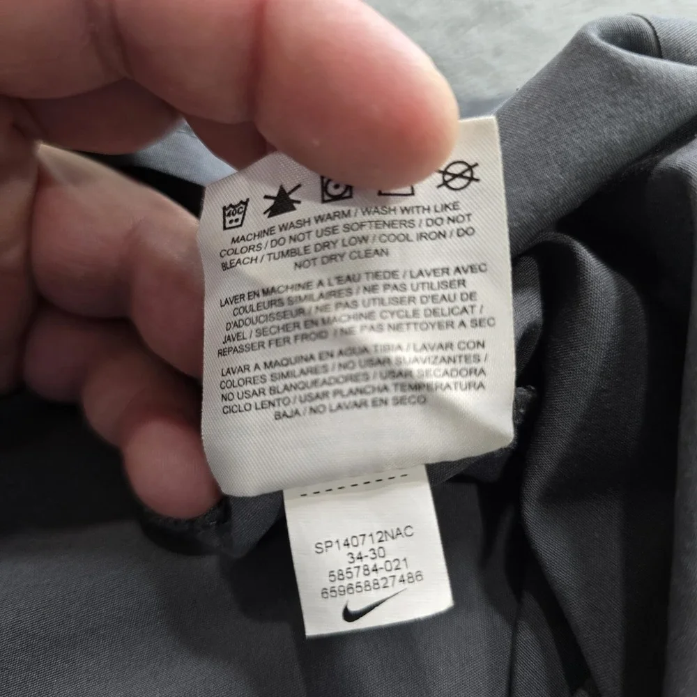 Nike Tiger Woods Collection Adaptive Fit Vented Golf Pants Mens Gray 34X30 (36)